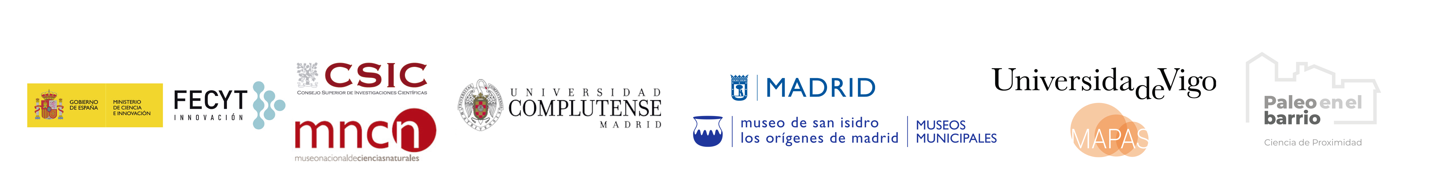 Logos de organizadores y patrocinadores de Paleo en el barrio segunda edición