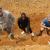El equipo del investigador Antonio Rosas durante una de las expediciones antropológicas en Guinea Ecuatorial.