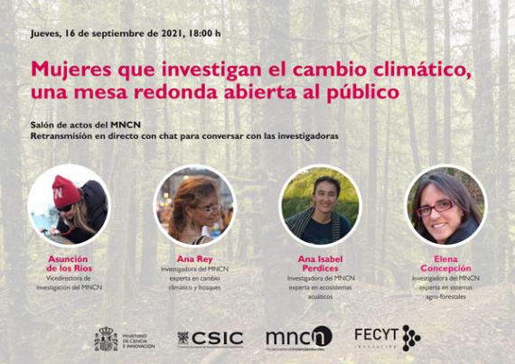 Mesa redonda Mujeres que investigan el cambio climático