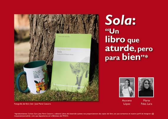 Sola: “Un libro que aturde, pero para bien"