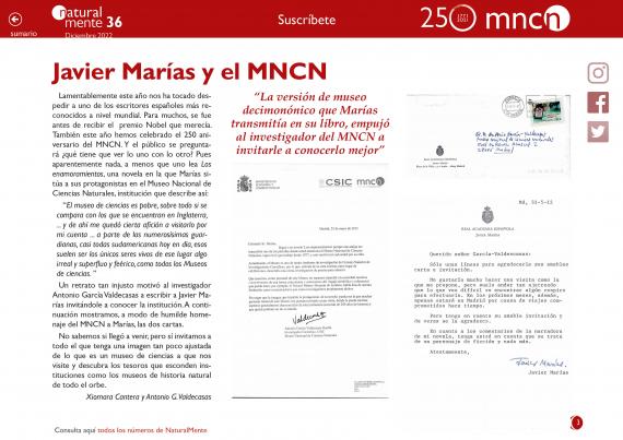 Intro NM36 Javier Marías y el MNCN