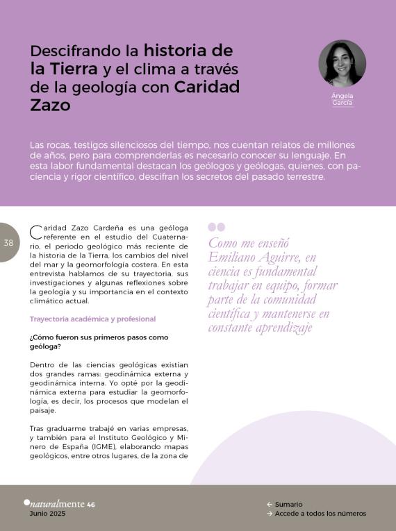 Descifrando la historia de la Tierra y el clima a través de la geología con Caridad Zazo